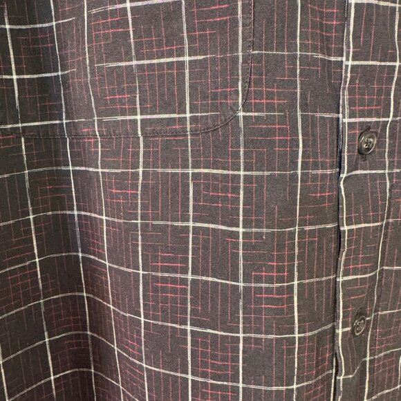 Claiborne Mens Black & Red Plaid Long-Sleeve Button-Up Shirt XL Cotton - Picture 7 of 9